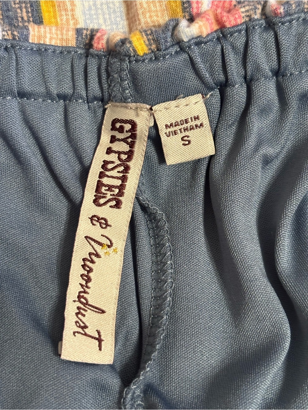 🌈 Gypsies & Moondust Striped Strapless Wide Leg Jumpsuit Small Boho Festival - Picture 2 of 6